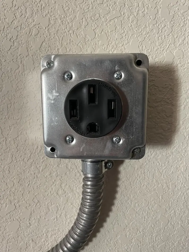 NEMA 14-50 outlet installed for Electrical Panel Upgrade in North Fair Oaks